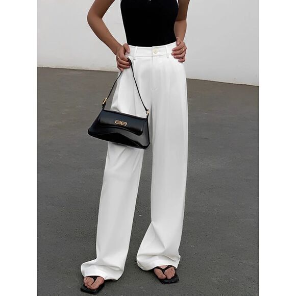 Commense Pants - Commense Full‎ Length Pleated Wide Leg Dress Pants Size Small